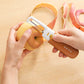 Kleines tragbares 2-in-1-Obstmesser und -Schäler