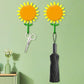 Kreativer Sonnenblumen-Wandhaken mit lachendem Gesicht