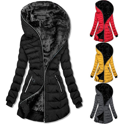 ❄️ LETZTER TAG IM ANGEBOT - 57% RABATT 💖 Damen Kapuzen-Mantel mit Plüschfutter