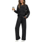 🔥Letzter Tag 40% Rabatt✨Loungeset für Damen: Top mit Rundhalsausschnitt & Hose mit Kordelzug💖