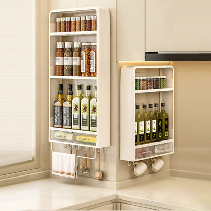 Wandmontierte Badezimmerregale mit Schublade