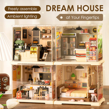 DIY-Miniaturhaus-Bausatz mit LED & Werkzeugen