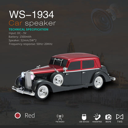 Vintage-Auto-Bluetooth-Lautsprecher mit Stereoklang
