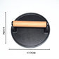 🍔50% OFF NOW! Cast Iron Steak & Burger Press‑Ridged Grill Press with Foldable Wood Handle, Heavy‑Duty Meat Smasher for BBQ Griddle Cooking