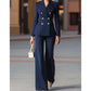 👩‍💼 Damen-Doppelreihiges Pinstripe-Sakko – Taillierte Passform, Elegantes Business-Outfit & Premium-Stoff für Vertrauen ✨