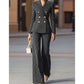 👩‍💼 Damen-Doppelreihiges Pinstripe-Sakko – Taillierte Passform, Elegantes Business-Outfit & Premium-Stoff für Vertrauen ✨
