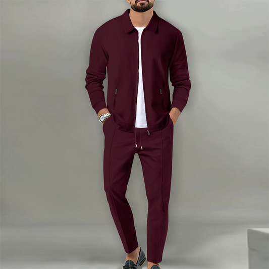 📢📢 Flash Sale: Nur noch 1 Stunden! ⏰⏰ Herren stylisches Reversjacken- und Joggerhosen-Set in zwei Teilen