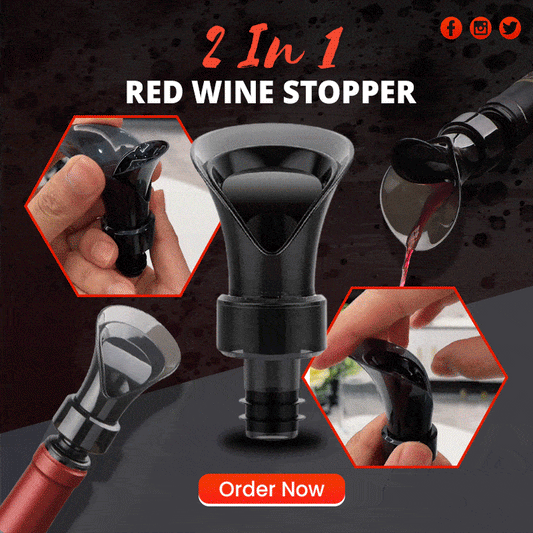 🧪 2-in-1-Weinverschluss – Vakuumpumpe & Versiegler, bewahrt Frische & Aroma ✨
