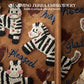 Bestickte Tragetasche aus Canvas mit Zebra-Motiv