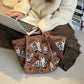 Bestickte Tragetasche aus Canvas mit Zebra-Motiv