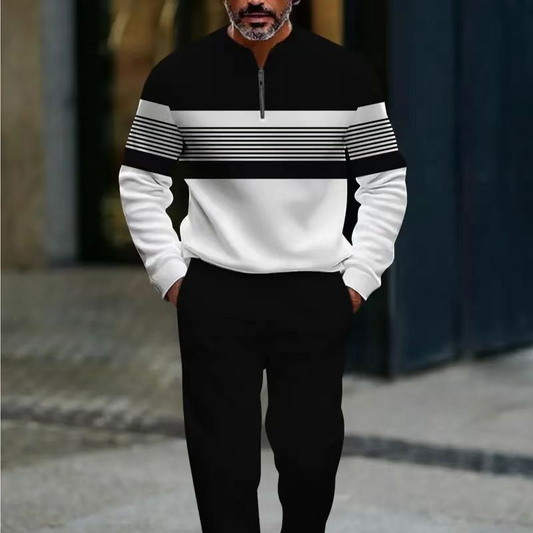 👕 60% RABATT! 🔥 Herren-Set mit Grafikprint – Pullover & Hose – Lässiger Streetstyle, Bequemer Stoff & Perfektes Match 👖