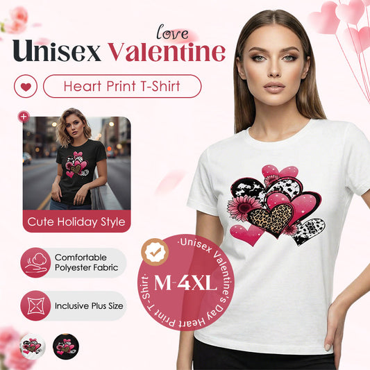 T-Shirt zum Valentinstag mit Herzdruck für Paare