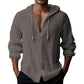 👕 50% RABATT! 🔥 Herren Freizeit-Langarm-Kapuzenpullover in Uni-Farbe – Weicher Stoff, Bequemer Schnitt & Perfekt für Den Alltag 🏠