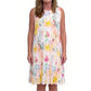 🔥Zeitlich begrenztes Angebot-Ärmelloses Midikleid mit Plissee und Blumenprint und betonter Taille