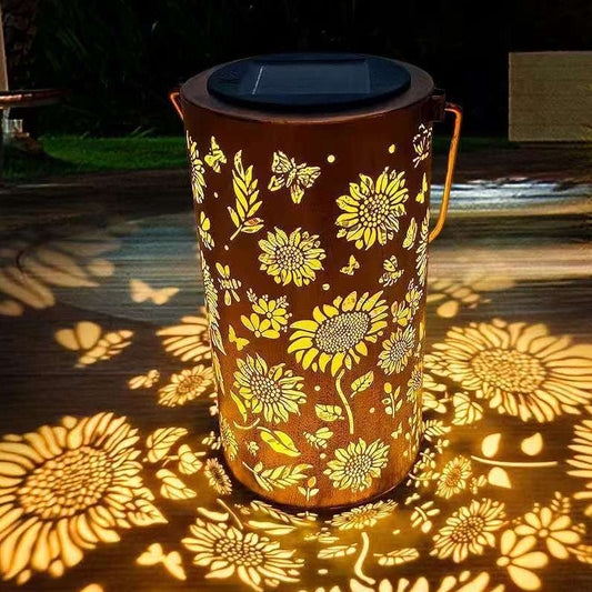 🌞Hängende Solar-Schattenlaterne mit durchbrochenem Design