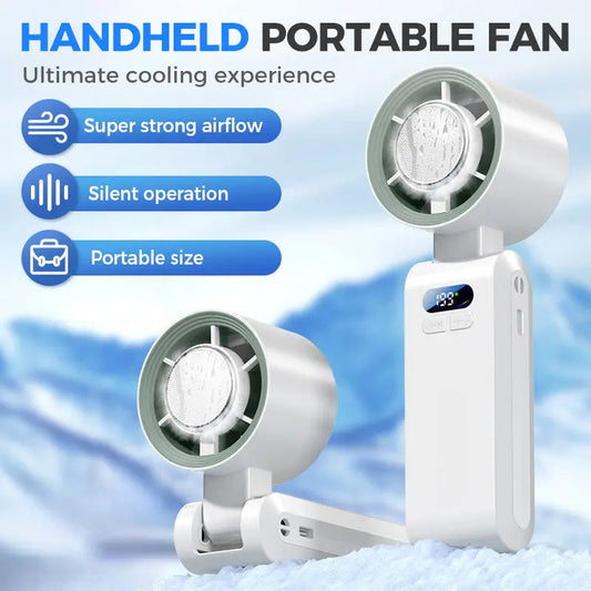 🌀【Drei-in-Eins-tragbarer Klimaanlagenventilator】—— ✨Nehmen Sie die kühle Brise überallhin mit, ❄️ mit einer Windkraft, die stark genug ist, um Ihre Haare tanzen zu lassen! 💨💃