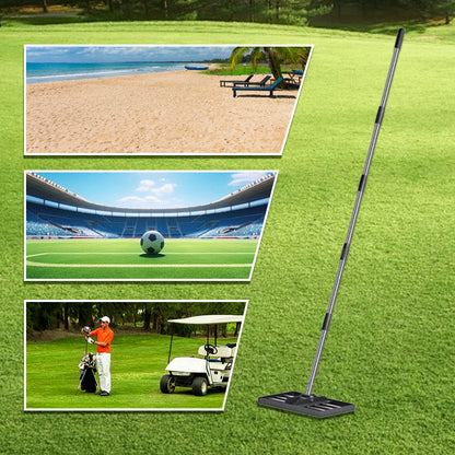 ⛳🌱 Edelstahl Rasenplanierer & Garten-Rechen – Präziser Nivellierer für Golf, Rasen & Sandflächen