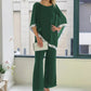 Set aus elegantem Poncho-Oberteil mit Paillettenbesatz und weit geschnittener Hose