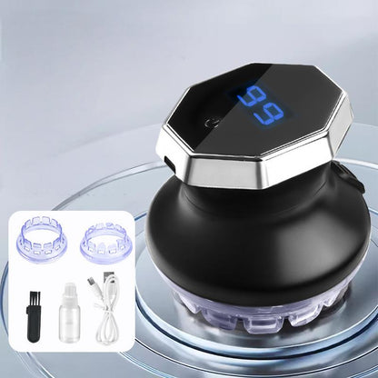 💈55% OFF NOW! Circular Electric Hair Clipper with LED Digital Display, Hands‑Free Automatic Hair Cutter, Rechargeable Round Hair Trimmer for Home DIY Haircut