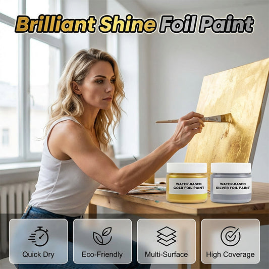 Goldfolienfarbe auf Wasserbasis