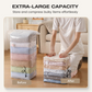 ⏳LAST DAY SALE ONLY ￡8.99!!💞50K+ SOLD!🧳💨 No‑Pump Vacuum Storage Bags – Press & seal, no pump needed. Saves 80% space, keeps clothes dry & dust‑free. Perfect for bulky bedding & off‑season gear. 🛏️🗄️