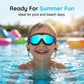 Schwimmbrille für Kinder, 2er-Set – beschlagfreie Schwimmbrille mit Ohrstöpseln, Weitwinkel-Design, bequeme Schwimmbrille aus Silikon für Jungen und Mädchen