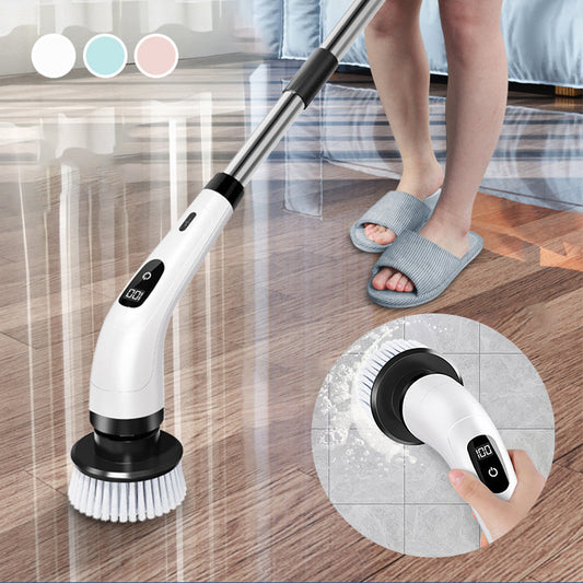 🧼 Last Day Special Price:£27.99 !🔋 9-in-1 Electric Cleaning Brush Set – Interchangeable Heads, Powerful Rotation & Perfect for Kitchen, Bathroom & Tiles 🏠