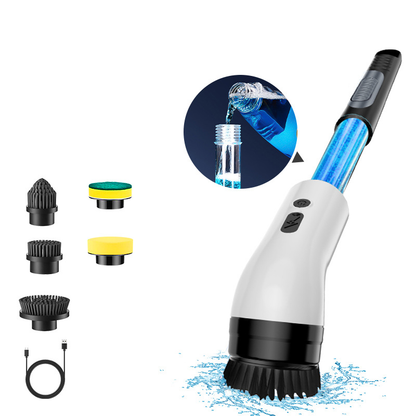 🧼 Last Day Special Price:£27.99 !🔋 9-in-1 Electric Cleaning Brush Set – Interchangeable Heads, Powerful Rotation & Perfect for Kitchen, Bathroom & Tiles 🏠