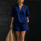 🔥 SOMMER DEAL: -50% 💫 Damen 2-teiliges Set 👚 V-Ausschnitt Top + Shorts – weich, leicht & super komfortabel 🌿