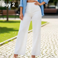 🔥50% RABATT👖Damen-Freizeithose mit weitem Bein, einfarbig | Weich, locker & ganztägiger Tragekomfort 👖✨