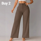 🔥50% RABATT👖Damen-Freizeithose mit weitem Bein, einfarbig | Weich, locker & ganztägiger Tragekomfort 👖✨