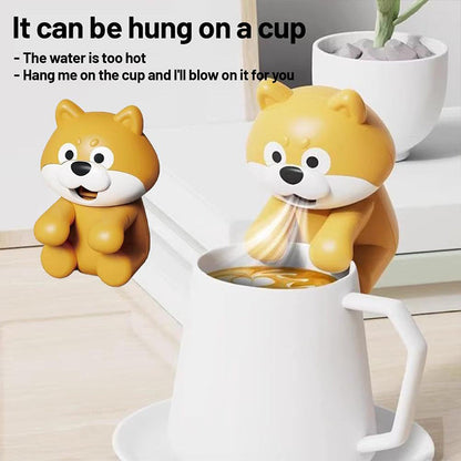Ansteck-Ventilator im süßen Hunde-Design für Tasse & Schüssel