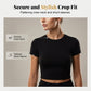 👗 Zweiteiler-Set: Kurzarm-Cropped-Top & Midirock mit Schlitz – Elegant & figurbetont!