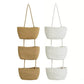 🏡 3-Tier Over the Door Basket, Wall-Mounted Jute Storage Organizer in bathroom – Decorative Nursery Baskets, Perfect for Busy Mom/Dad to Store Diapers & Toys small basket Gift Hook laundry basket house organizers organizing baskets