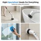 🧹 50% OFF! Pro Electric Cleaning Brush – 8 Heads, Dual-Speed, IPX7 Waterproof – perfect for bathroom, kitchen & car💧✨