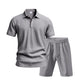 👕 LIMITED-TIME 56% OFF! 💥 Men's Casual Top & Shorts 2-Piece Set – Linen Blend, Lapel Collar, Elastic Waist ✨