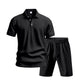 👕 LIMITED-TIME 56% OFF! 💥 Men's Casual Top & Shorts 2-Piece Set – Linen Blend, Lapel Collar, Elastic Waist ✨