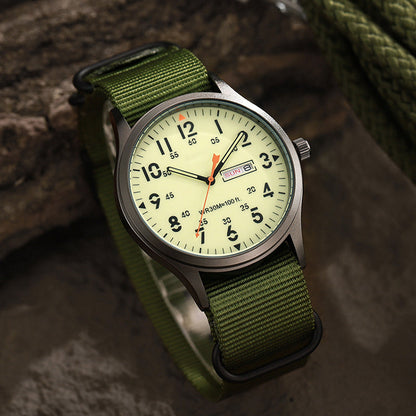 ⌚50% OFF NOW ! 🪖Military Grade Men’s Quartz Watch, Full-Dial Luminous Waterproof Outdoor Wrist Watch with Dual Calendar