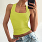 💖Last Day Special Price ￡10.98!!💖Women's Ribbed U-Neck Slim Fit Tank Top