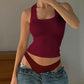 💖Last Day Special Price ￡10.98!!💖Women's Ribbed U-Neck Slim Fit Tank Top