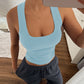 💖Last Day Special Price ￡10.98!!💖Women's Ribbed U-Neck Slim Fit Tank Top