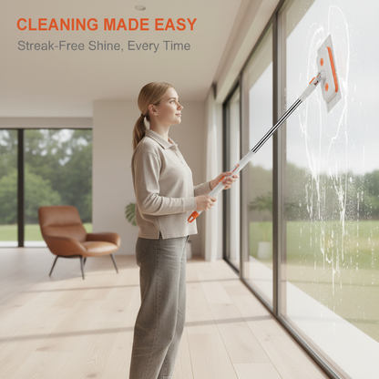 Extendable Telescopic Disposable Flat Clip Mop, 360° Swivel Lightweight Floor Mop
