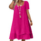 💗LAST DAY SALE 50% OFF⚡50K+ SOLD💕Women's Casual Loose Fit Short Sleeve Dress