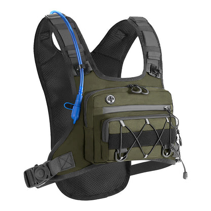 🔥Front & Back Cycling Vest Pack for Men – Hydration Ready, 3L Storage, Breathable Mesh 🏃