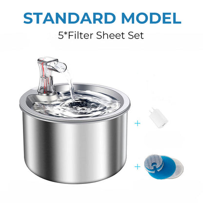 Wireless, plug-free, automatic water sensor pet drinking machine for cats and dogs. Continuous circulating fresh water intelligent drinking machine.