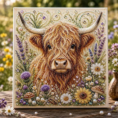 🏆 Last Day Special Price £9.98🦉💛 Highland Cow Pearl Art DIY Kit – Relaxing DIY Craft to Create Stunning Coastal Artwork (📦Buy 2 Free Shipping)