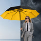 Windproof Umbrella – 10-Rib Waterproof & Compact Umbrella with Automatic Open/Close Function and Ergonomic Handle – Folding Mini Umbrella - Strong Umbrellas for Wind and Rain