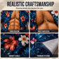 Men Hawaiian Shirt Tropical Floral Print Short Sleeve Casual Beach Button Down Shirt