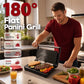 Electric Sandwich Press and Panini Maker with 180-Degree Flat Grill