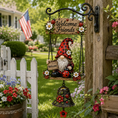 🍄Surprise Price: Only £12.98!!☃️Gnome Welcome Doorbell Outdoor Decor